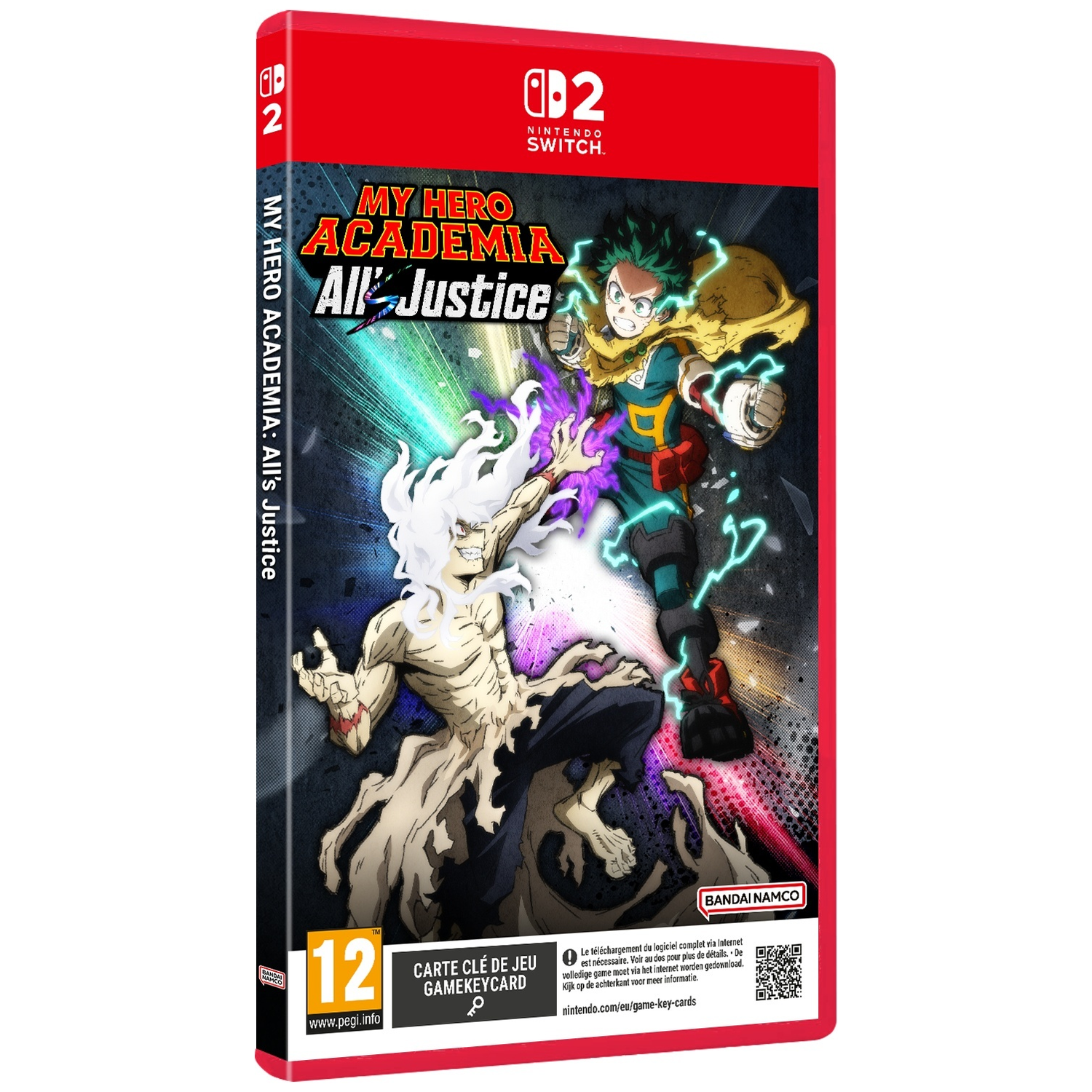 Nintendo Switch game box. Characters Deku and Shigaraki fighting.