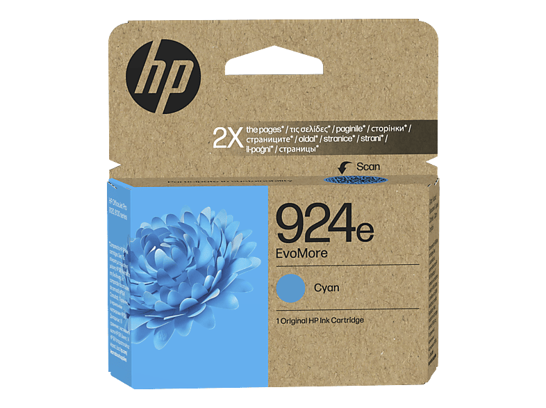 HP 924e EvoMore Original Druckerpatrone Cyan (4K0U7NE)