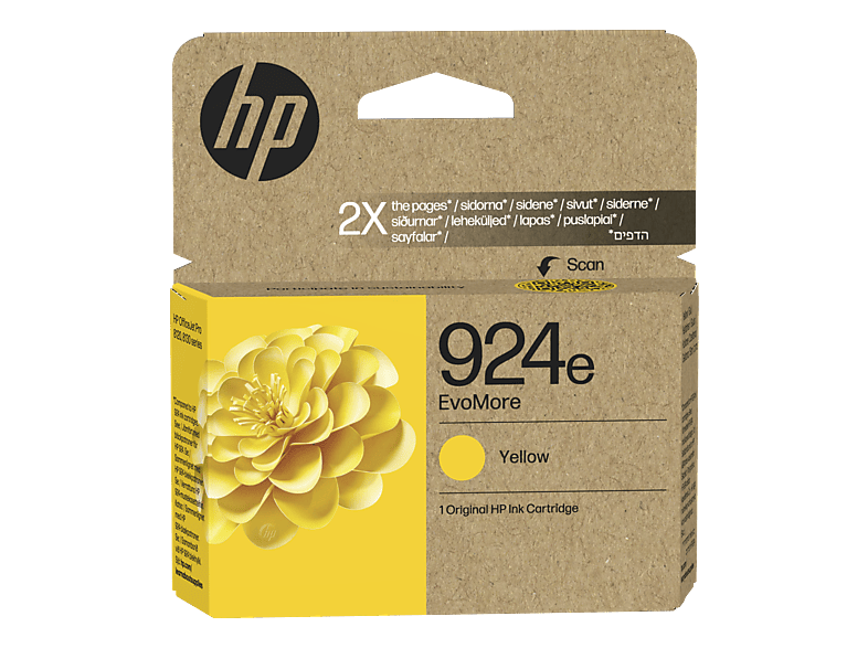 HP 924e EvoMore Original Druckerpatrone Gelb (4K0U9NE)