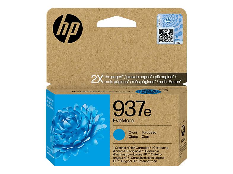 HP 937e EvoMore Original Druckerpatrone Cyan (4S6W6NE)