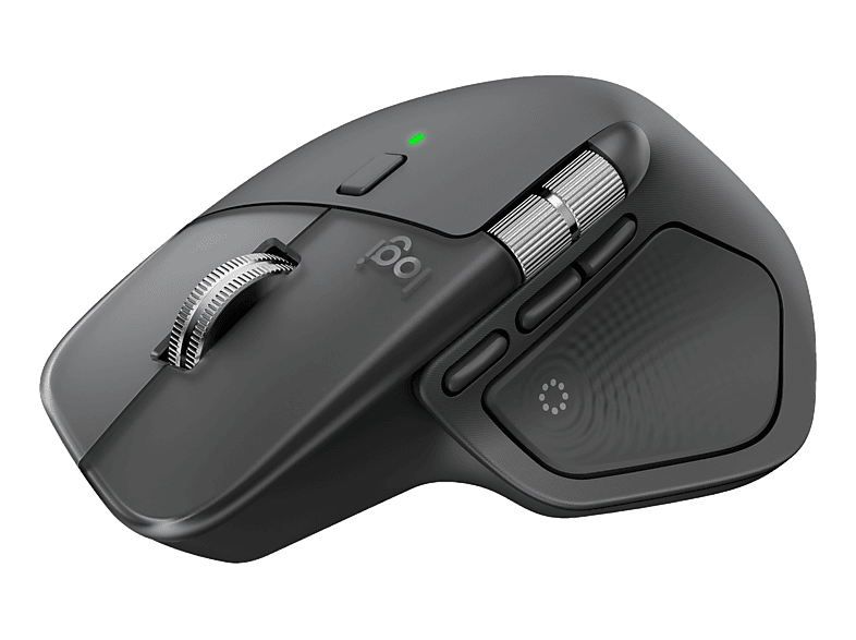 LOGITECH MX Master 4 Maus, Logi Bolt USB-C-Empfänger, Bluetooth® Low Energy, 8000 dpi, Optisch mit Laserdioden, Grafit