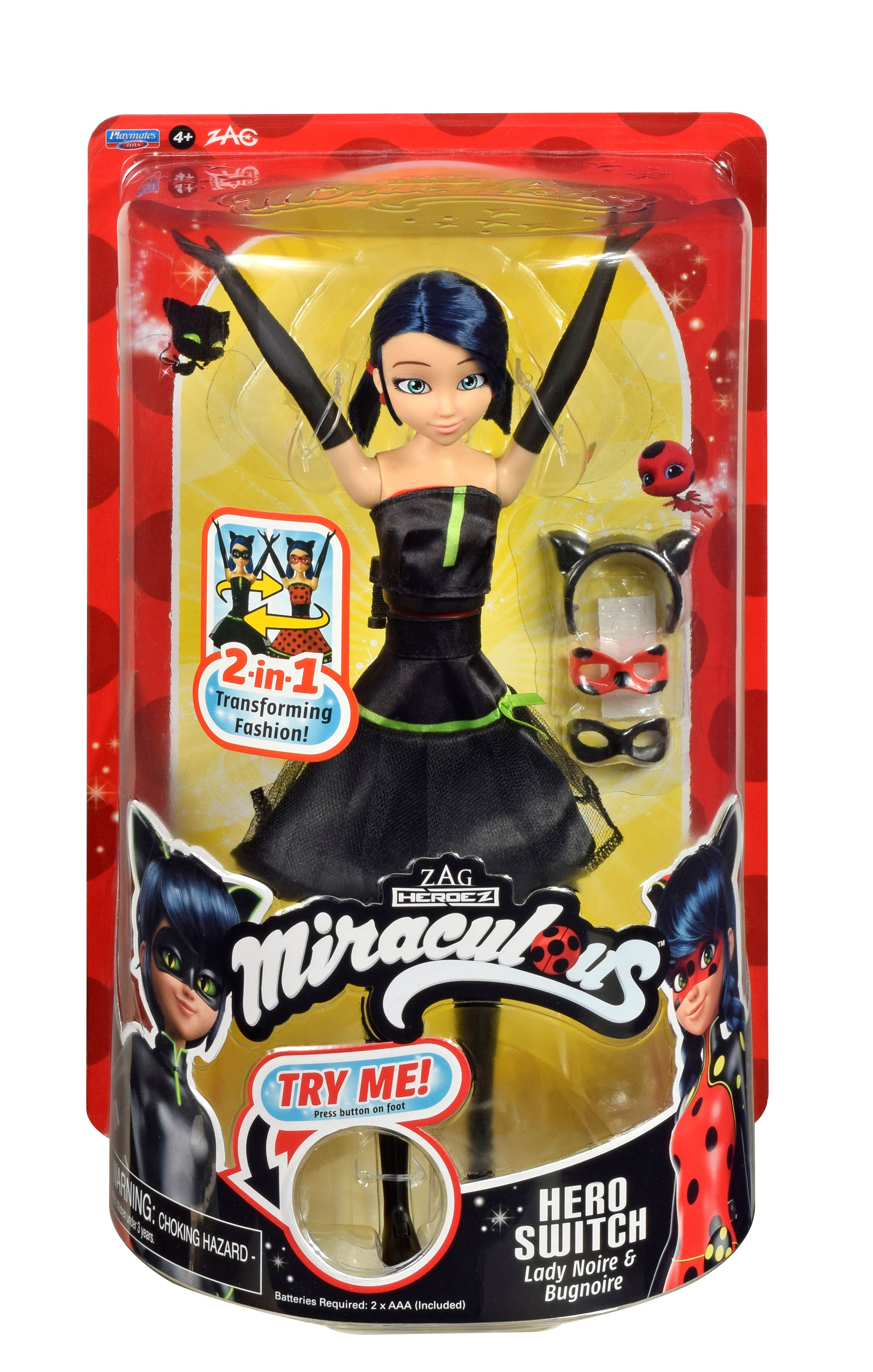 PLAYMATES Miraculous Marinette és Katicabogár jelmezváltó baba