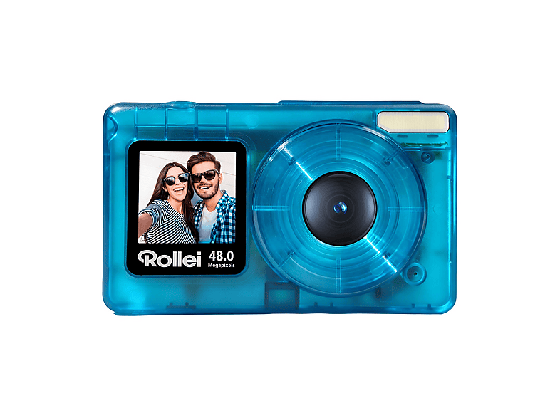 FOTOCAMERA DIGITALE ROLLEI Fotocamera Trasparente, 5 megapixel, Plastica Trasparente Blu