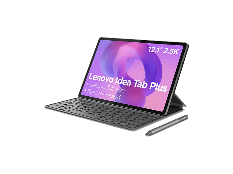 Tablet – Lenovo Idea Tab Plus, Wi-fi, 12.1 » WQXGA, 8GB RAM, 256GB, Incluye teclado y lápiz, No incluye cargador, Gris