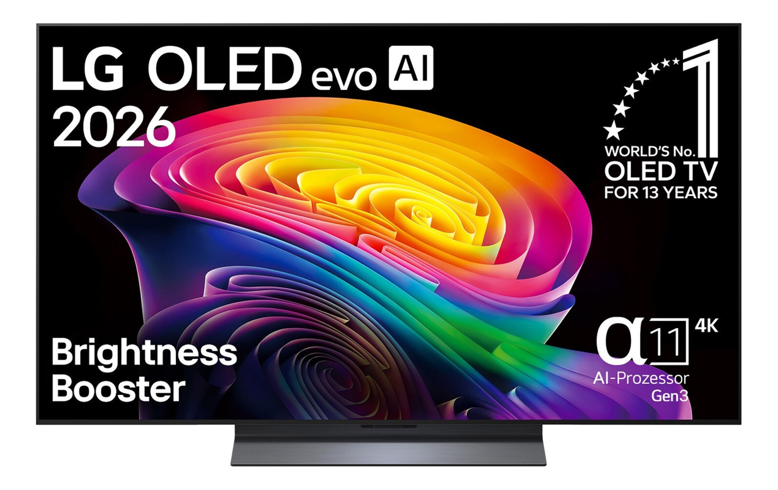 TV LG OLED evo AI 2026 avec image lumineuse et processeur IA.