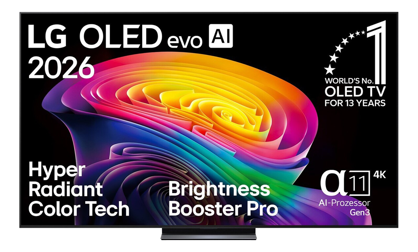 TV LG OLED evo 2026 aux couleurs vives, Brightness Booster Pro et processeur IA α11.