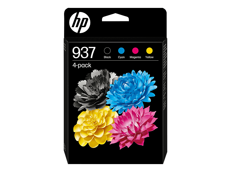 HP 937 4er-Pack Original Druckerpatronen Schwarz/Cyan/Magenta/Gelb (6C400NE)