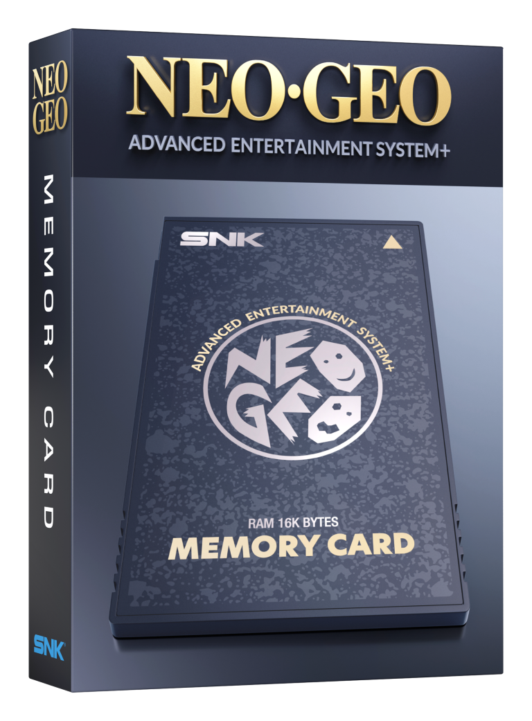 Karta pamięci NEO-GEO z logo SNK i napisem "Advanced Entertainment System+".