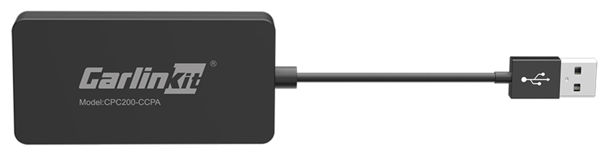Czarny garlinkitowy gadżet z kablem i złączem USB.