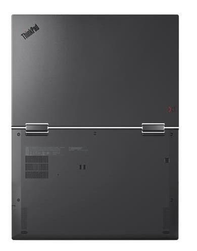 Geschlossener schwarzer Laptop mit ThinkPad-Logo und X1-Symbol.