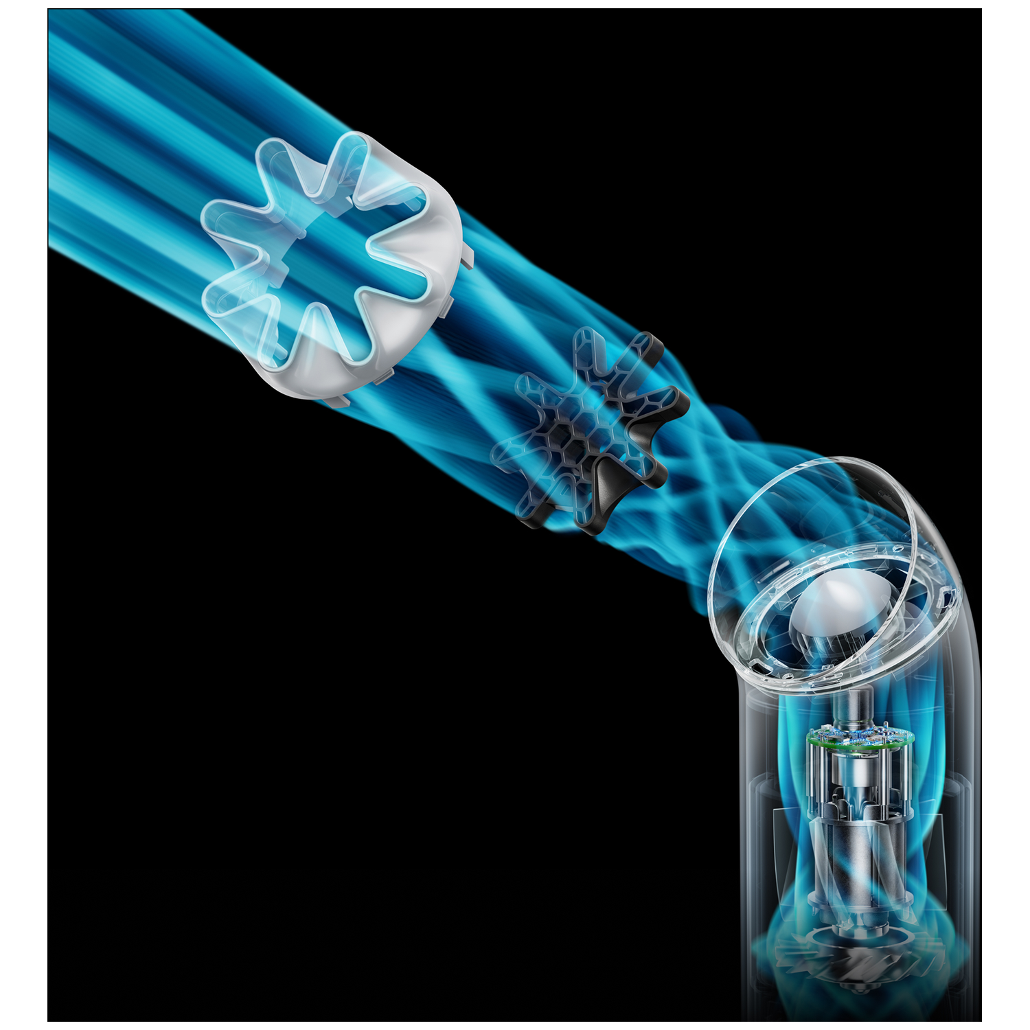A schematic cross-section shows a white and a black star with blue energy waves passing through.