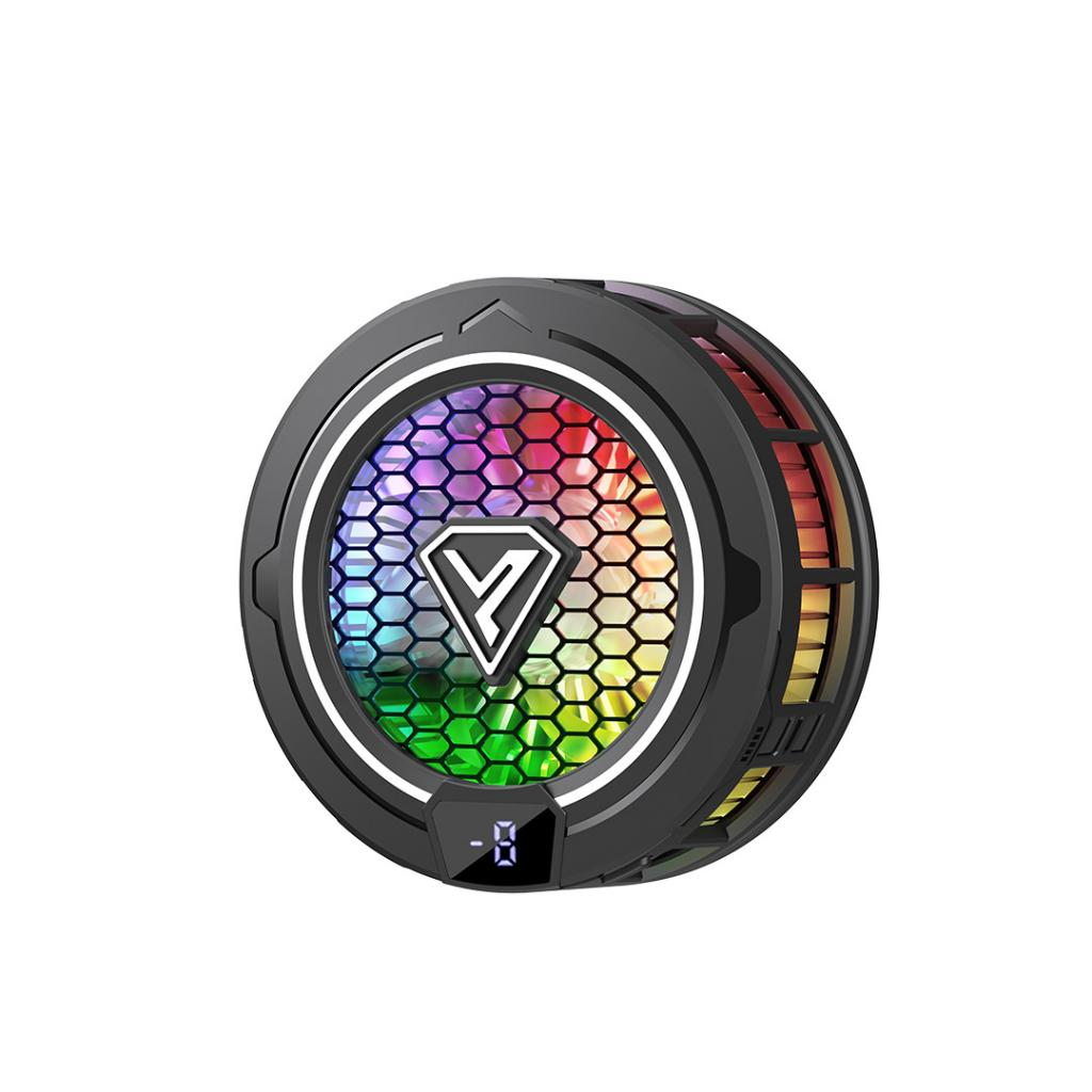 RGB aydınlatmalı ve Y logolu siyah fan. -8 gösteriyor.