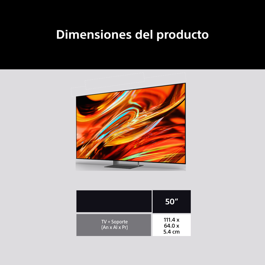 Dimensiones del producto (An x Al x Pr): 111,4 x 64,0 x 5,4 cm.