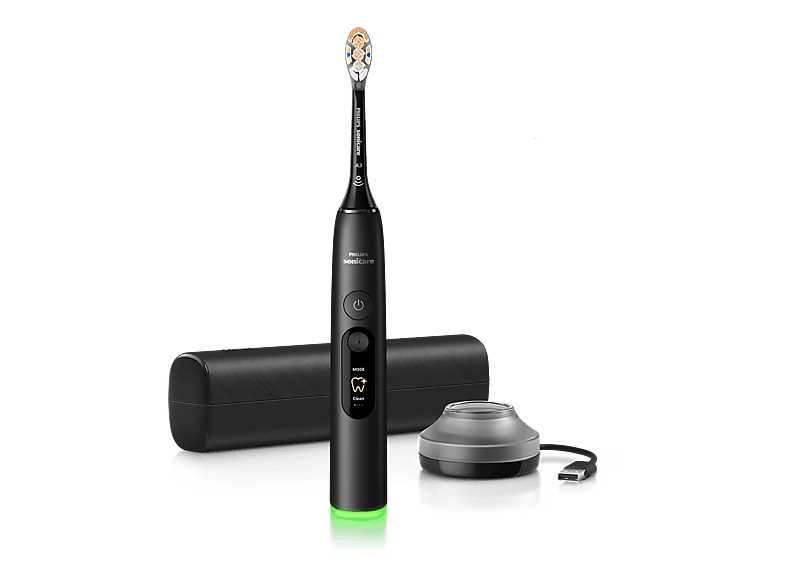 PHILIPS DiamondClean 8000 HX8311/12 Elektrische Zahnbürste Schwarz, Reinigungstechnologie: Schalltechnologie