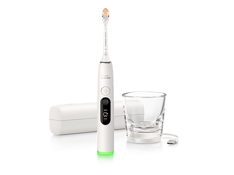 PHILIPS DiamondClean 8500 HX8513/11 Elektrische Zahnbürste Weiss, Reinigungstechnologie: Schalltechnologie