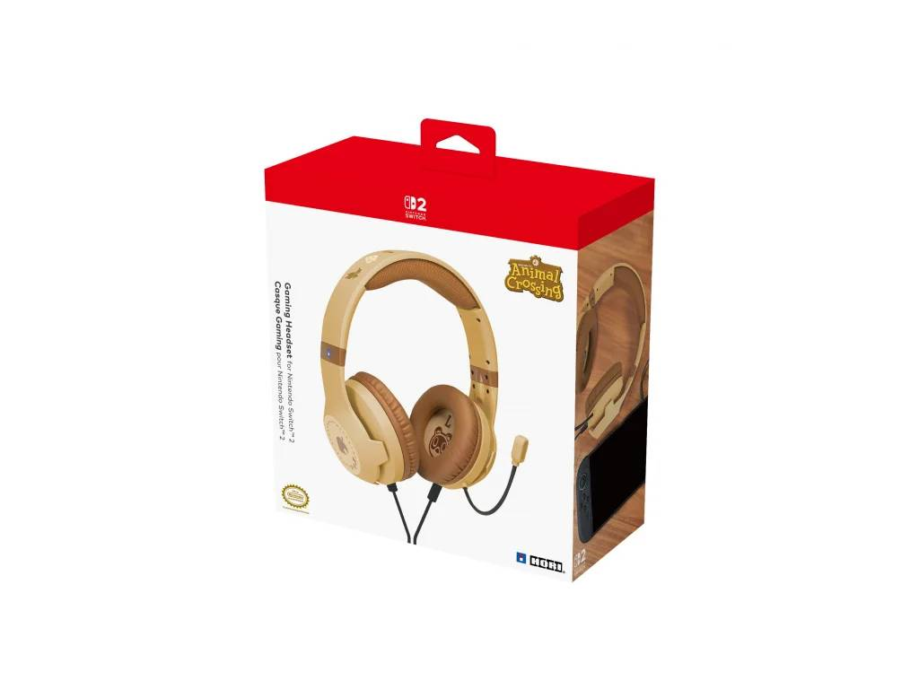 Caja de auriculares Animal Crossing para Nintendo Switch 2 con diadema.