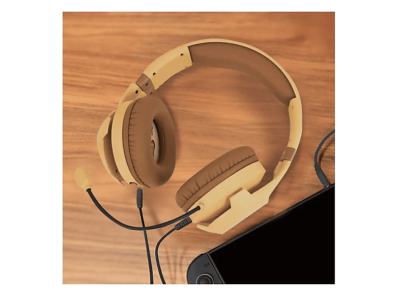Auriculares gaming - Hori Animal Crossing, Micrófono flexible, Almohadillas acolchadas, Diafragma de imanes neodimio 40 mm, Madera – imagen 2