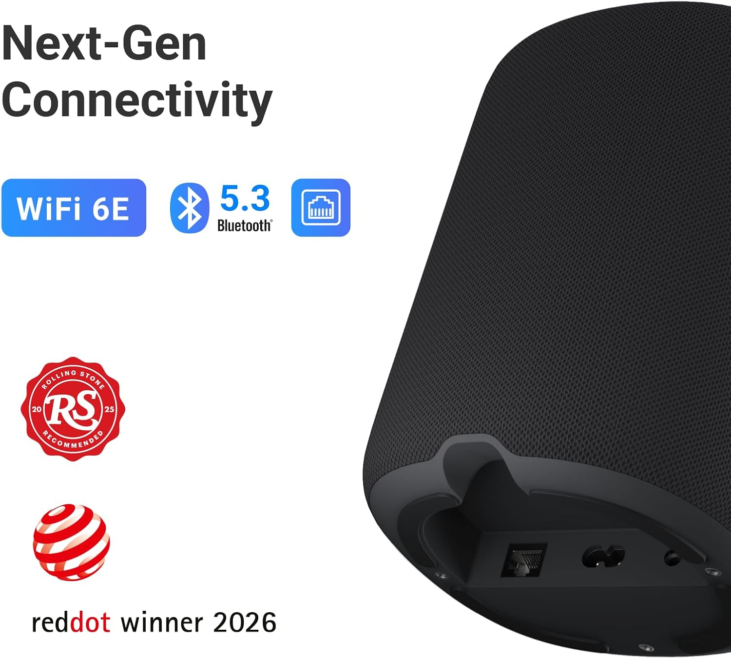 Texte : Connectivité de nouvelle génération, WiFi 6E, Bluetooth 5.3, Prix.