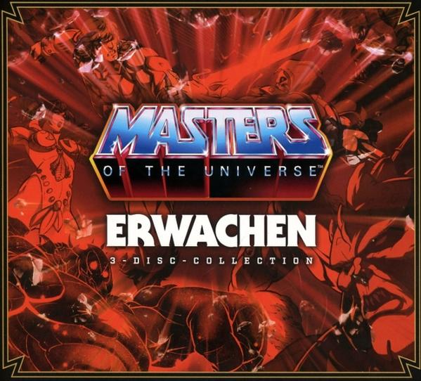 Masters of the Universe: Erwachen 3-Disc-Kollektion mit animierten Charakteren und Titel.