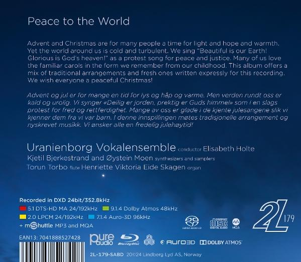 Albumcover mit Titel „Peace to the World“. Enthält Text und Logos.