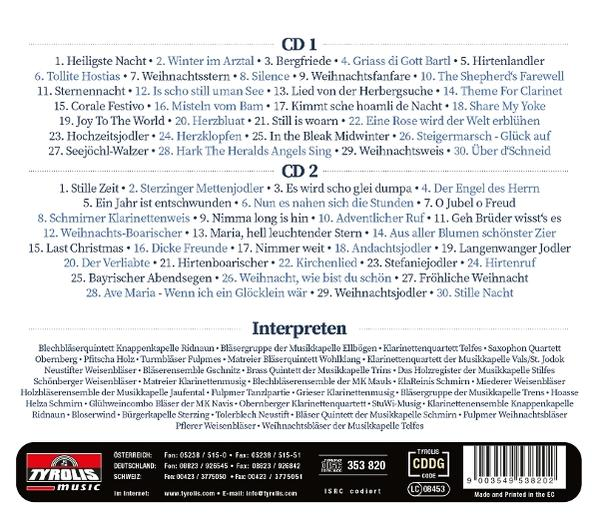 CD-Liste mit Titeln, Interpreten und Kontaktdaten des Musiklabels.