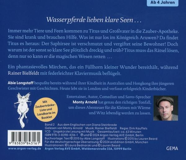 Buchrücken mit Titel, Beschreibung, Autoreninfo, Bild von Monty Arnold, Barcode.