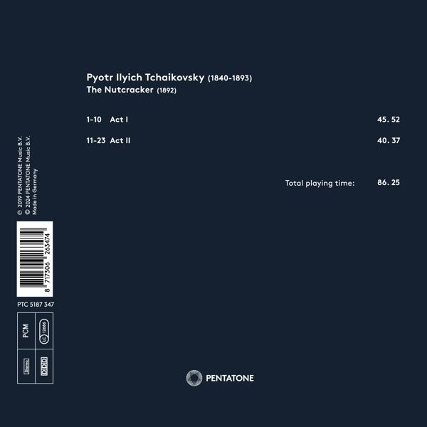 Detailansicht des Albums "Der Nussknacker" von Tschaikowsky mit Titelliste und Spielzeiten.
