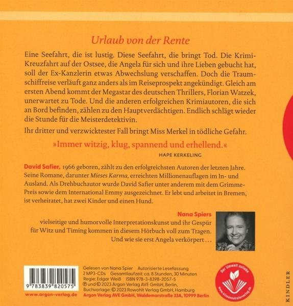 Buchcover mit Titel 'Urlaub von der Rente', Krimi-Handlung auf Ostsee-Kreuzfahrt.