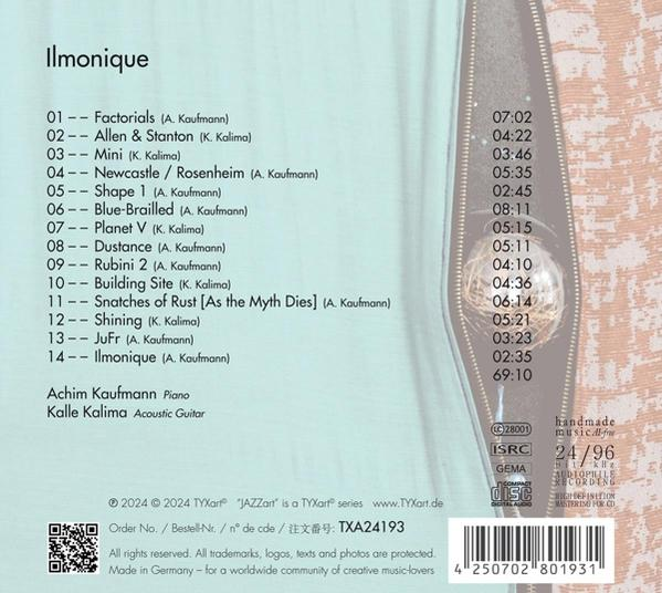 Albumtitel Ilmonique mit Titelliste, Laufzeiten, Künstlern und CD-Informationen.