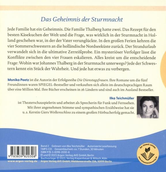 Buchrückseite mit Titel, Klappentext, Autoreninfo und ISBN.