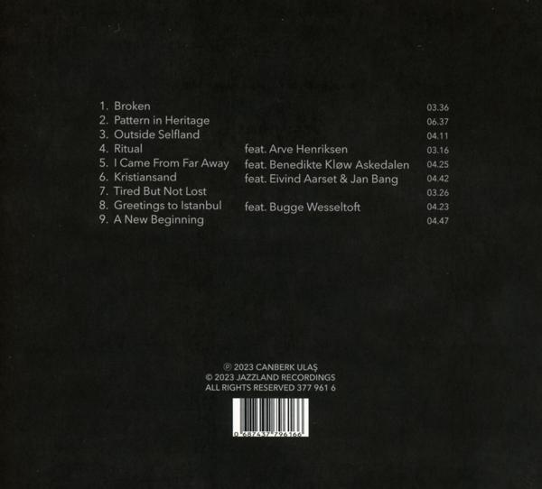 Liste mit Titeln und Laufzeiten, Copyright-Informationen und Barcode.