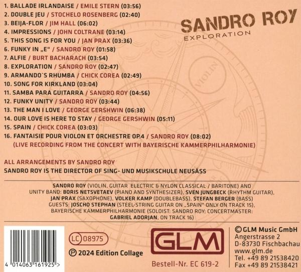 Rückseite eines Albumcovers mit Songliste, Bandinfos und Logo.