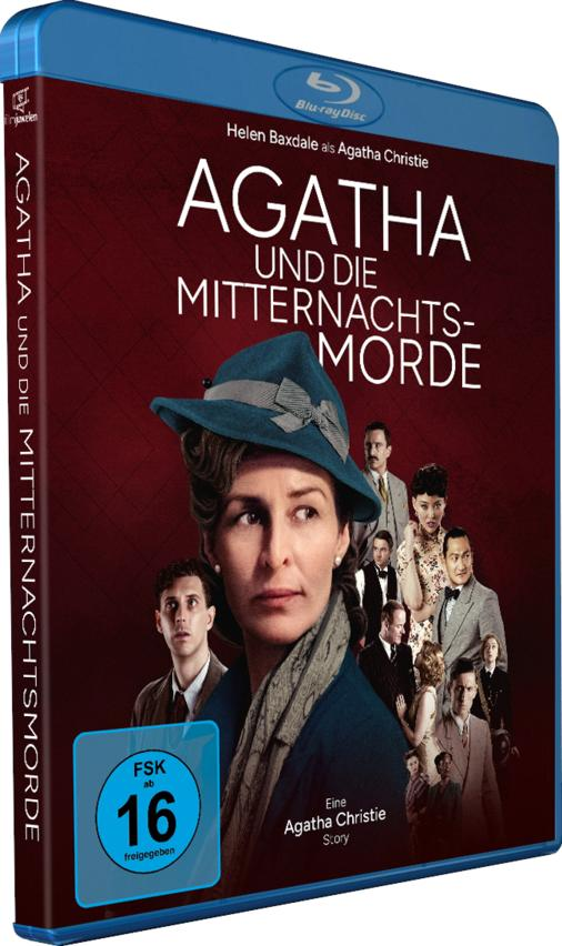 Blu-ray Hülle mit Agatha Christie und Darstellern, FSK 16 Siegel.