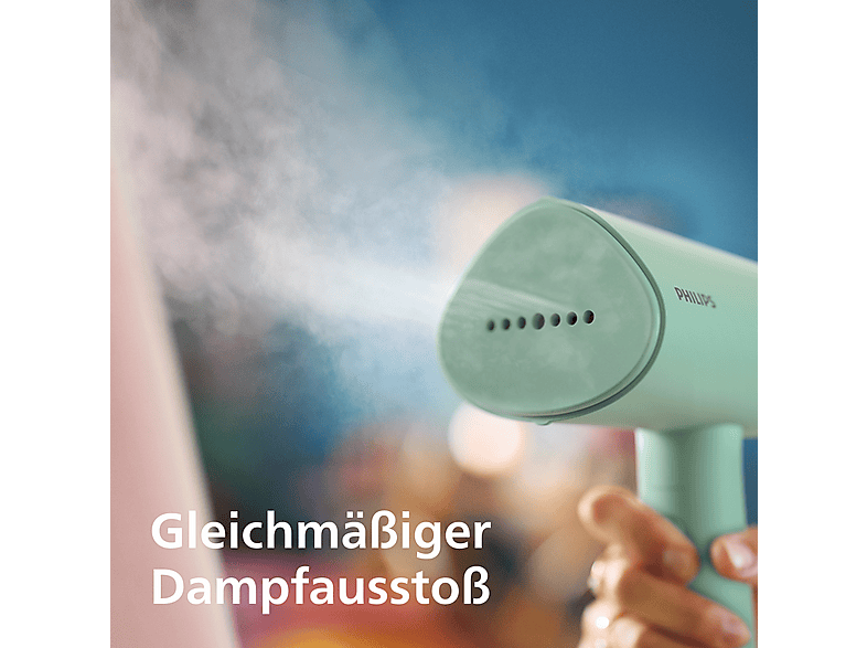 Philips STH3010/70 Tragbarer Dampfglätter (0 bar, 1000 Watt, 100 ml Wassertank, Türkis) — Foto 4 von 5