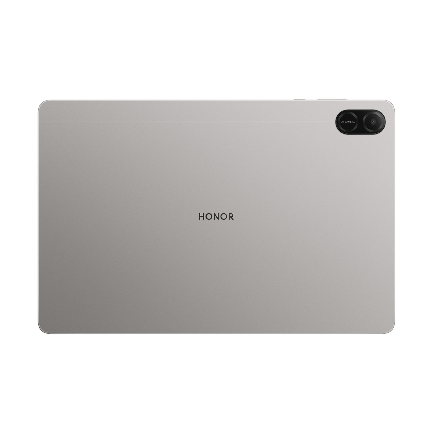 Retro di un tablet argentato con logo HONOR e doppia fotocamera.