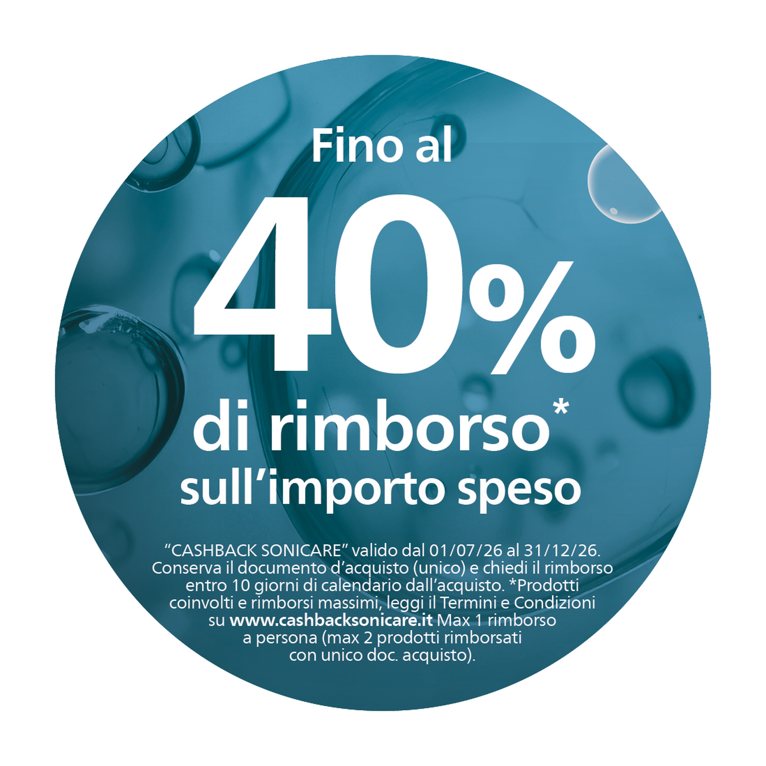 Fino al 40% di rimborso sull'importo speso. Dettagli sul sito.