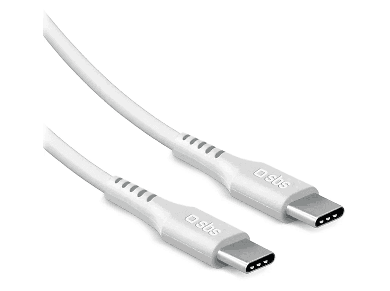 Kabel USB-C SBS do 2.0 (100 W / 480 Mbps) 2m Biały