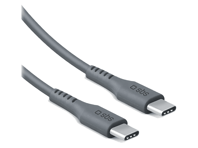 Kabel USB-C SBS do 2.0 (100 W / 480 Mbps) 2m Szary