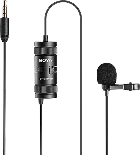 BOYA BY-M1 Pro II Csíptetős mikrofon, fekete, 6m