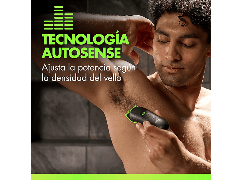 Afeitadora corporal - Gillette Labs i5 Body + Intimate, Recortadora para hombres, Tecnología SkinFirst, Wet&Dry, 3 peines – imagen 3