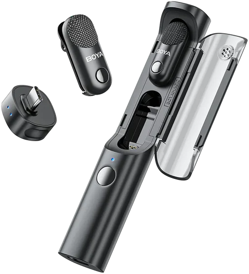 BOYA Magic-05 Vezeték nélküli mikrofon, fekete, 2TX+1RX, USB-C csatlakozós