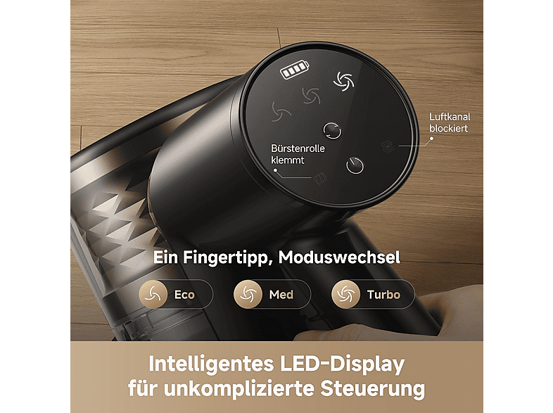 Dreame R10S Lite Staubsauger (0,6 l, Akkulaufzeit: 90 Min., Schwarz/Gold) — Foto 2 von 5