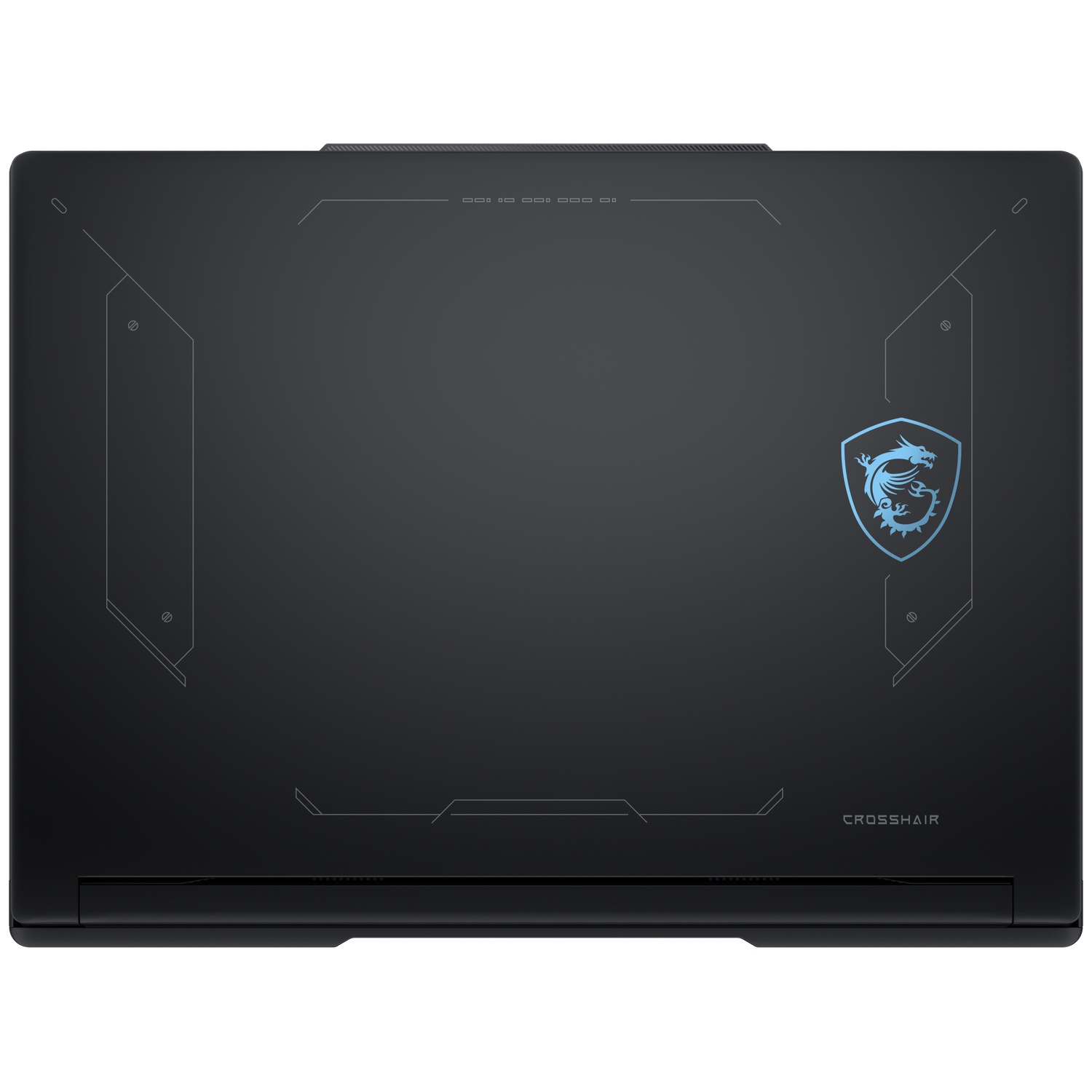 Black laptop with blue dragon logo and "CROSSHAIR" text.