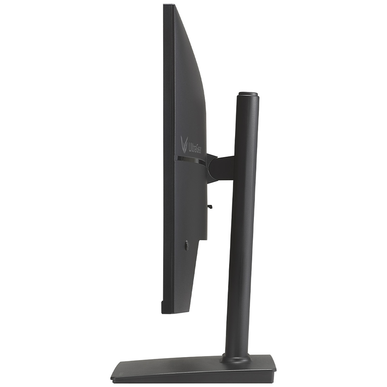 Black monitor shown in profile on a white background. Features the LG UltraGear logo.