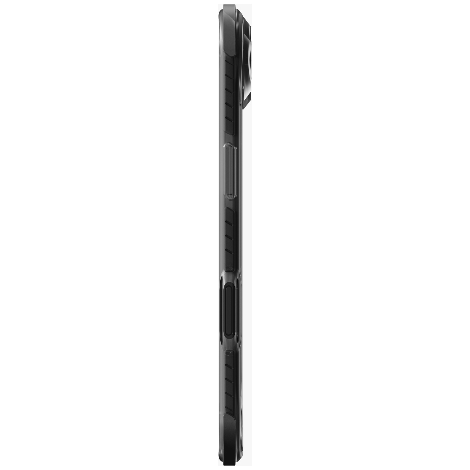Black phone case shown in profile against a white background.