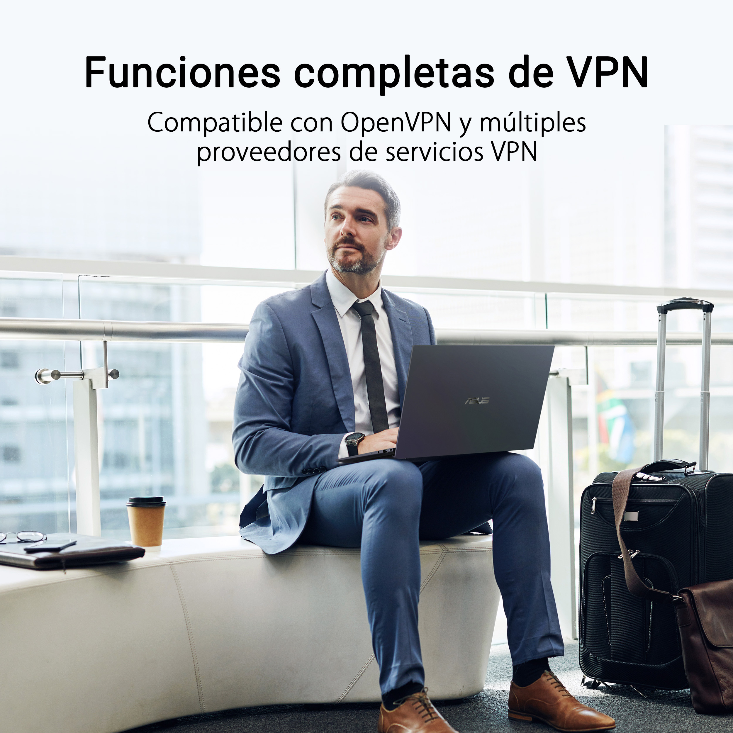 Funciones completas de VPN, compatible con openVPN y múltiples proveedores de servidores VPN
