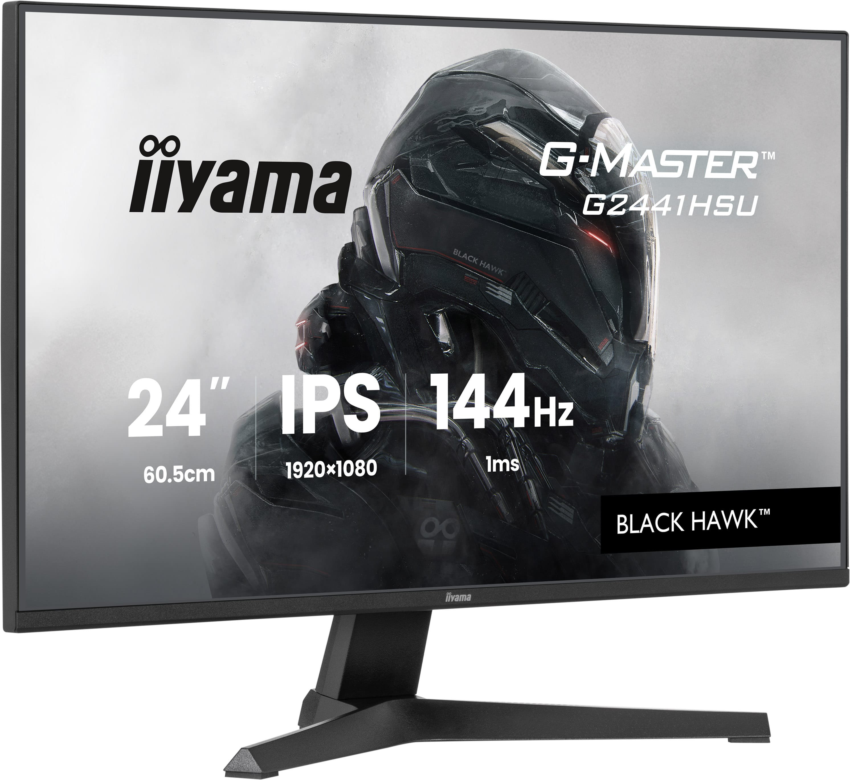 24-calowy monitor gamingowy IPS Iiyama G-Master z odświeżaniem 144Hz i designem Black Hawk.