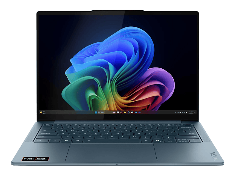 LENOVO-IDEA Yoga Slim 7 14AKP10, Copilot+ PC, Notebook, mit 14 Display, AMD Ryzen™ AI 350 Prozessor (16 MB Cache, bis zu 5 GHz), 32 GB RAM, 1 TB SSD, Radeon™ 860M, Tidal Teal, Windows 11 Pro