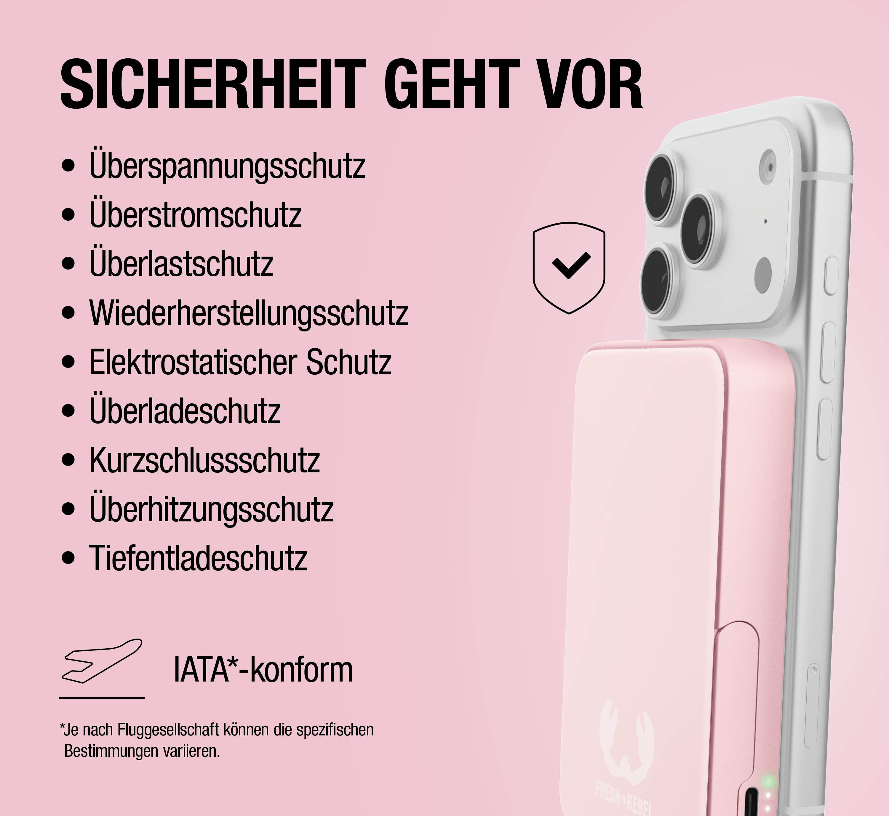 Sicherheitsfeatures eines Ladekabels mit Smartphone und Schutzsymbol.