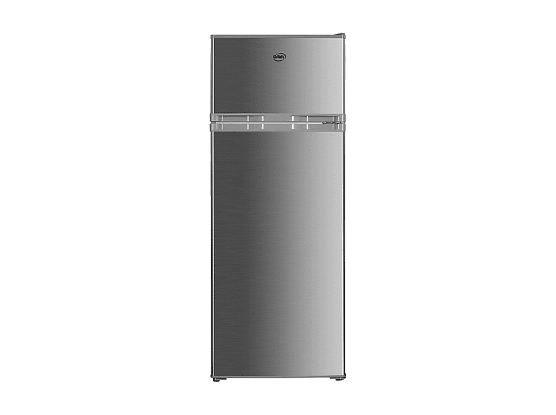 FRIGORIFERO DOPPIA PORTA DAYA DDP28NIEX0 , Capacità netta totale 206 l, Rumorosità: 37 dB(A), 3 ripiani, Dimensioni: L 54,5 cm A 143 P 55,5 cm, Inox, Classe E